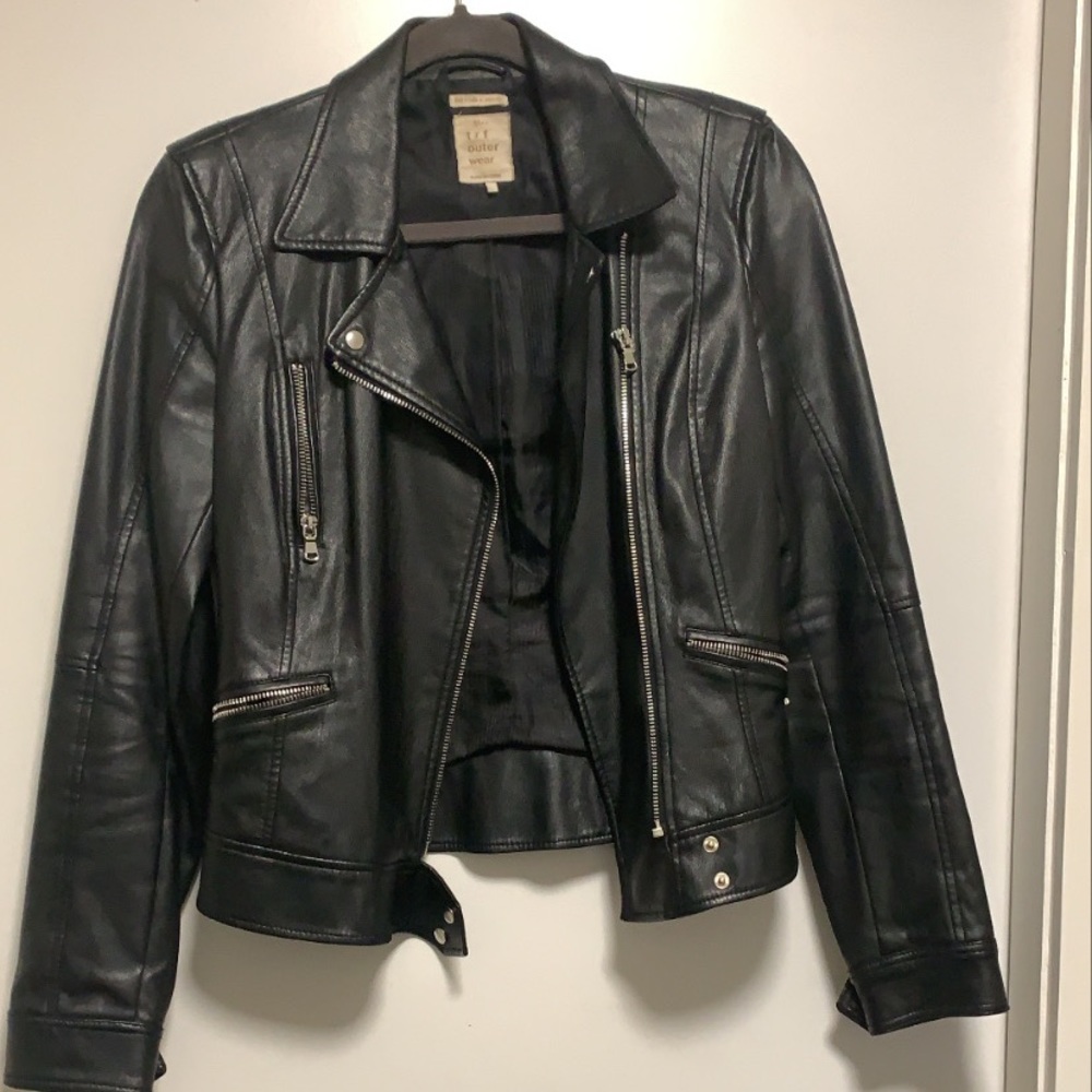 Zara leather biker jacket